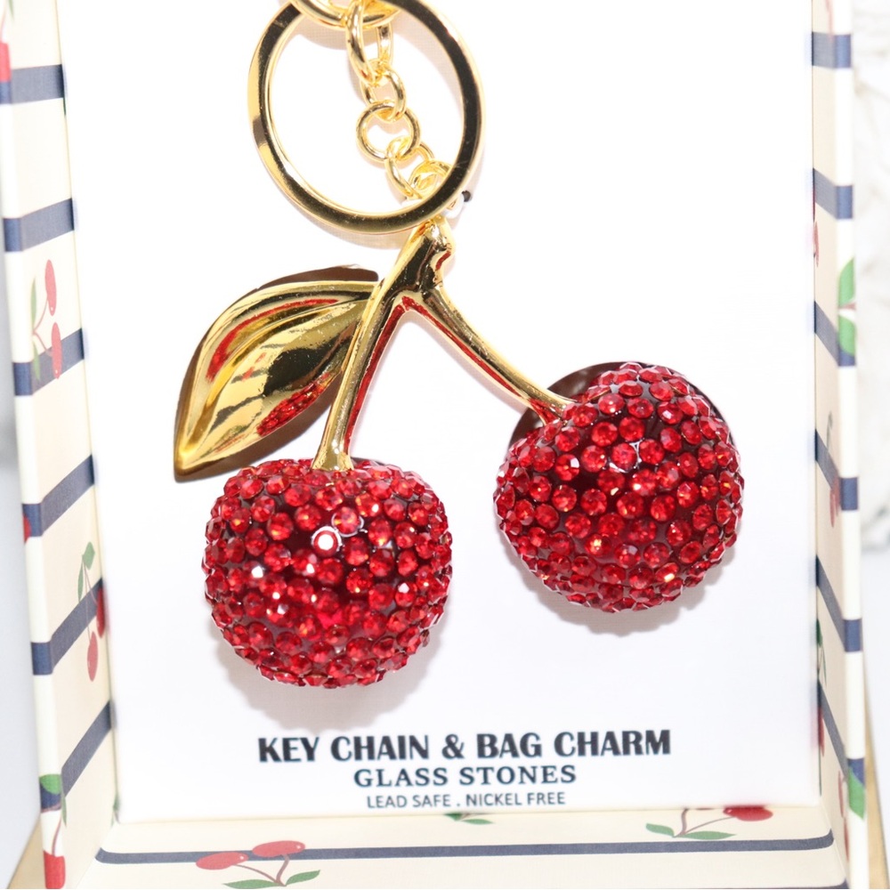 ✨Piper Red Cherry Keychain with Gold Accents✨ - Picture 6 of 6